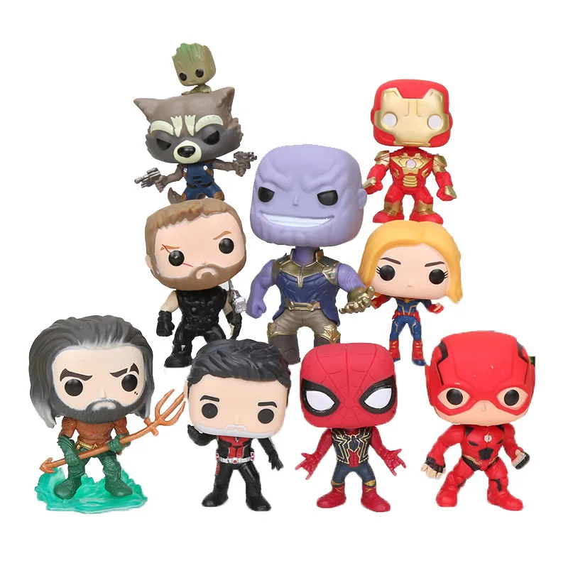 9 шт./компл. Marvel Мстители 4 игры аниме Капитан Америка танос Железный человек Человек-паук Халк Тор фигурка игрушки