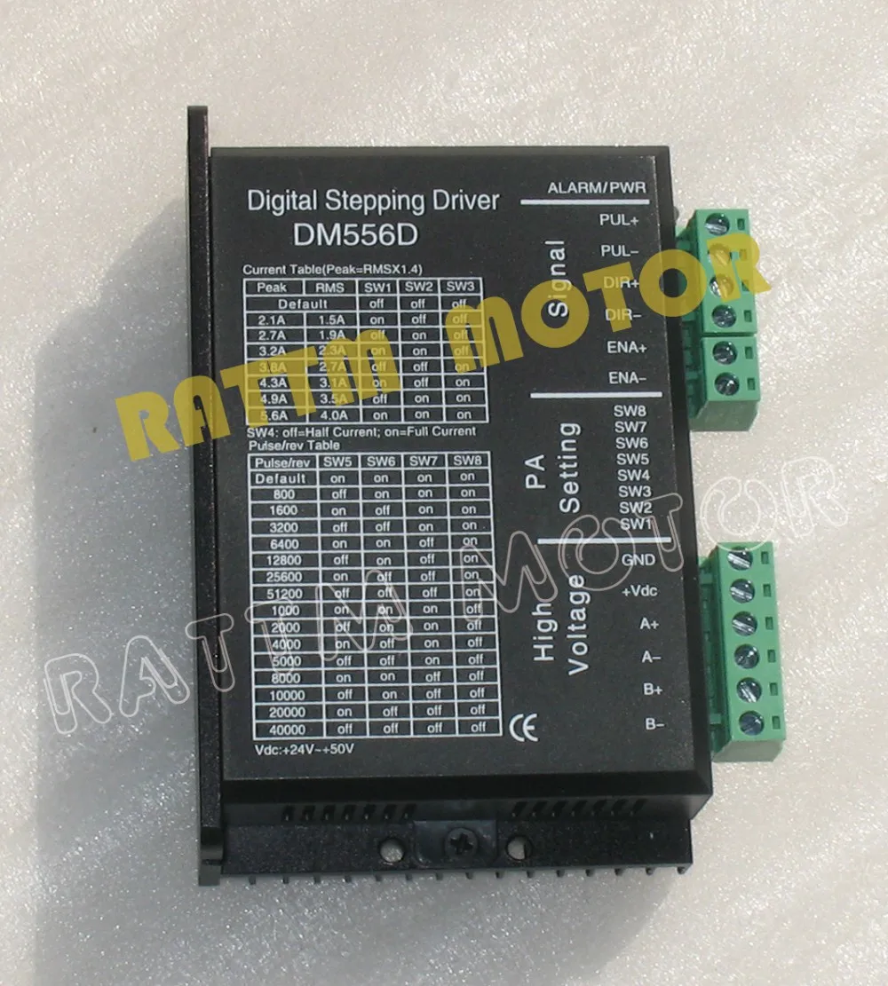 Новые товары! DM556D 50 В постоянного тока/256 а/микрошаговый высокопроизводительный цифровой шаговый двигатель драйвер для шагового двигателя