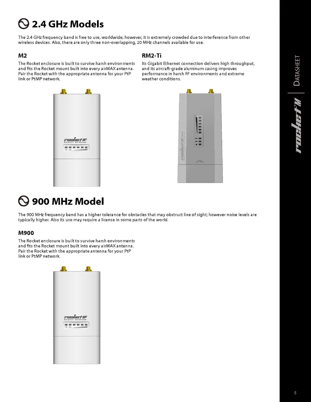 Ubiquiti RocketM5 Wi-Fi 5 ГГц Hi Мощность 2x2 MIMO TDMA airMAX BaseStation Беспроводной сетевой мост ракета M5