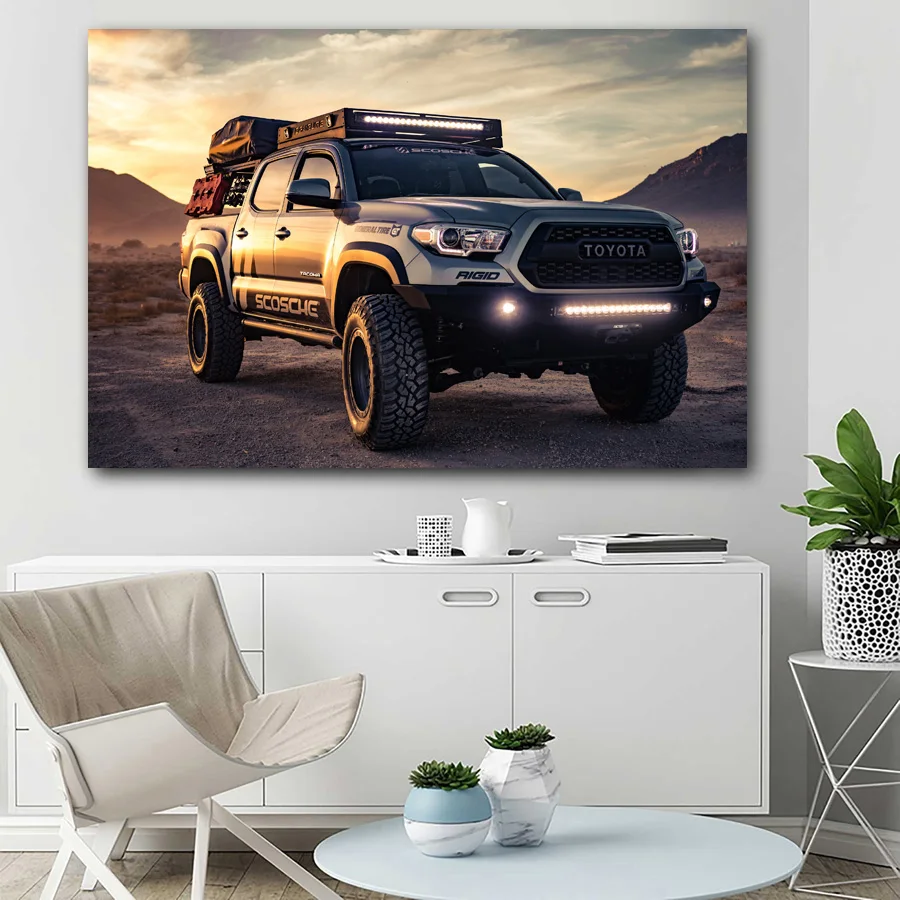 HD Printed Tacoma Pickup Off-Road Vehicle Car Wallpapers Posters Canvas Wall Art Framed Painting for Room Decor | Дом и сад