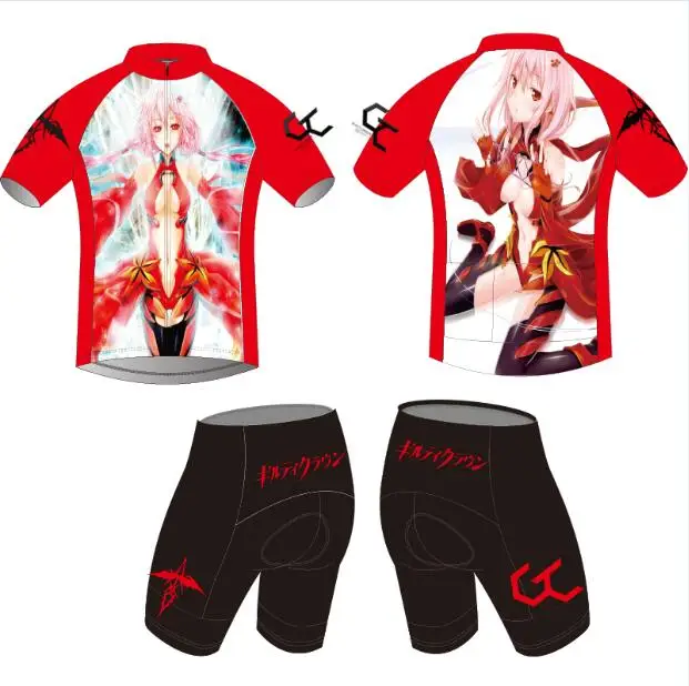 2 На заказ Guilty Crown велосипедная одежда Япония мужская велосипедная футболка набор короткий рукав спорт на открытом воздухе быстросохнущая MTB - Цвет: 2
