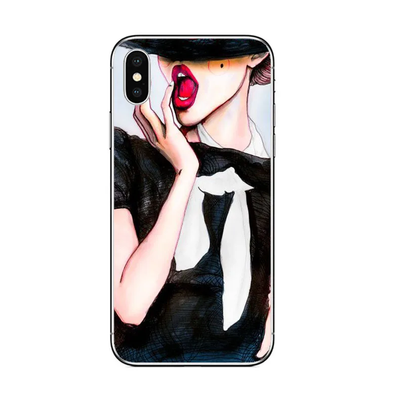 Модный очаровательный женский Мягкий силиконовый чехол для IPhone 5 5s SE 6 6s 7 8 PLUS X XR XS
