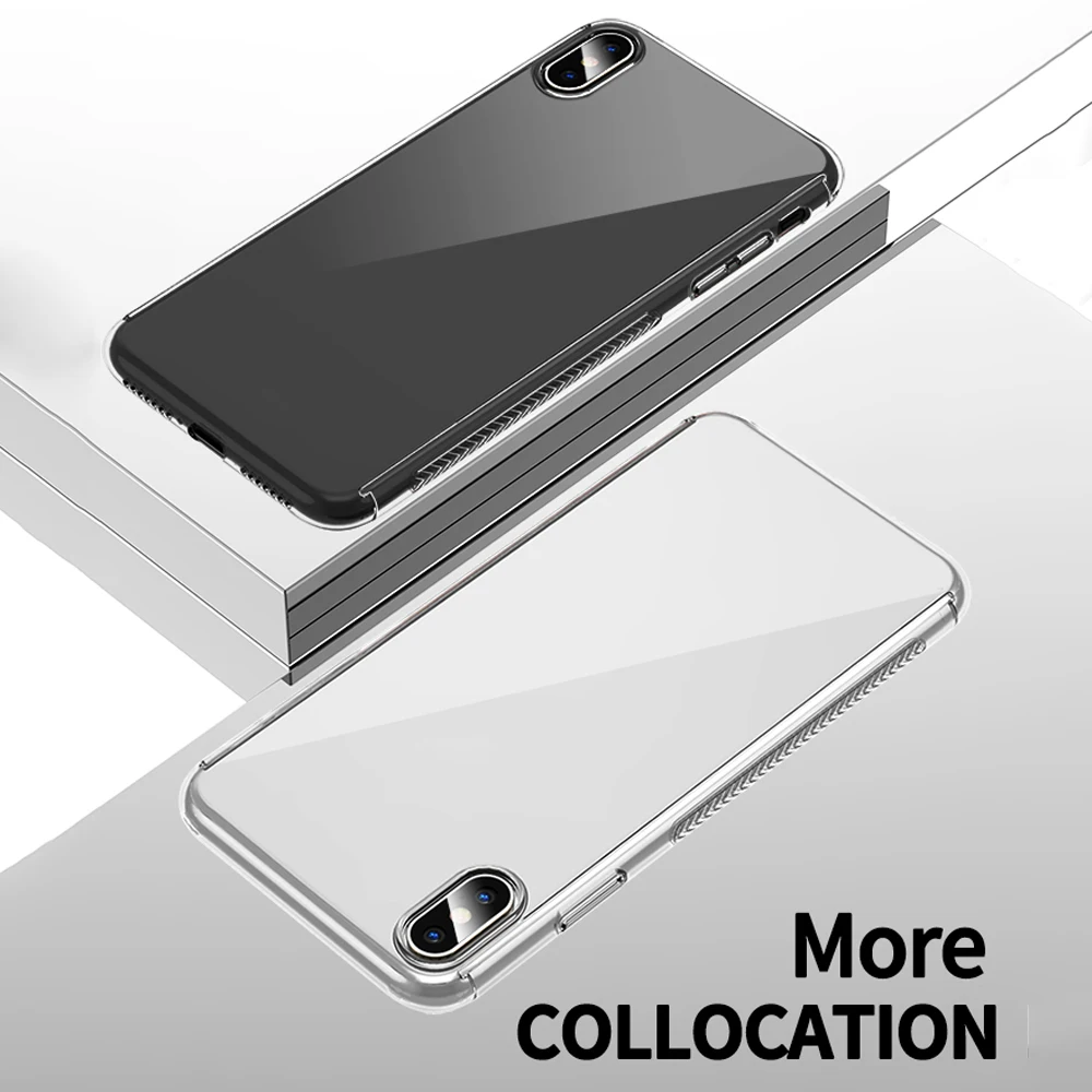 IPAKY Clear 360 градусов полная защитная обшивка из закаленного стекла чехол для iPhone X XS Max XR X прозрачный задний Чехол со стеклом Coque