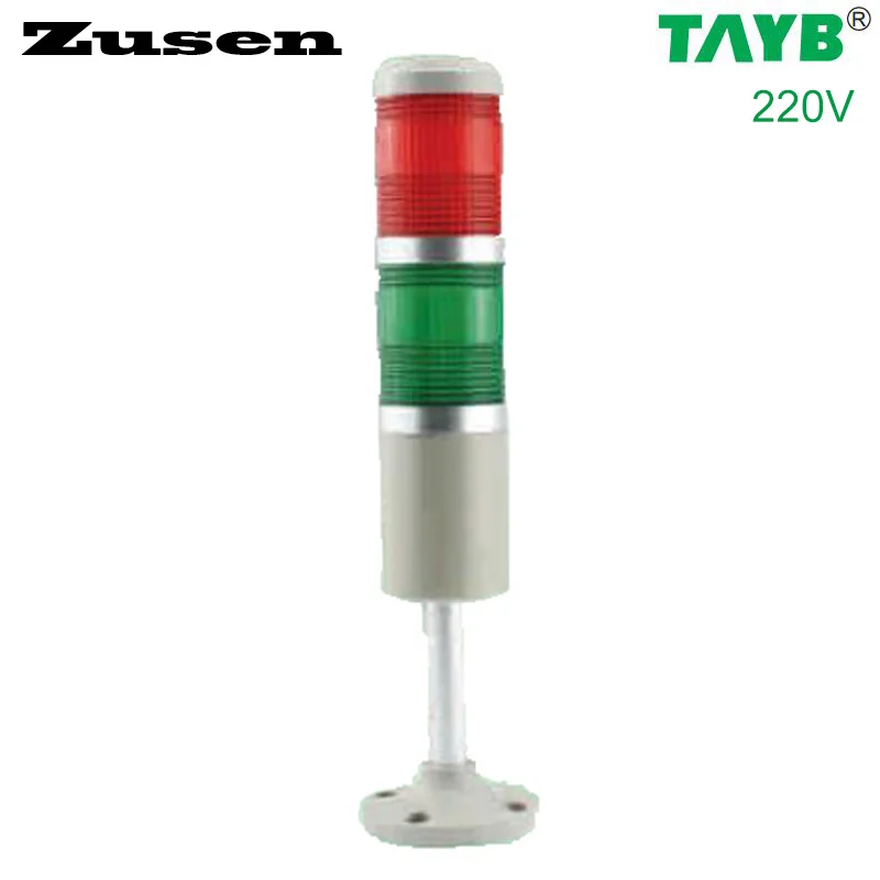 

Zusen 50 мм TB50-2W-D 12V 24V 110V 220 в красный и зеленый вспышки сигнальная башня светильник