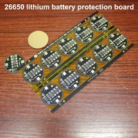 10pcs 26650 battery 3 7v dual mos protection board battery assembly diy 4 2v protection board current 4a