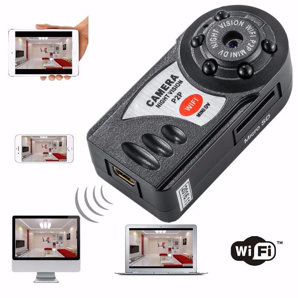 Мини DVR видеокамера ночного видения камеры 720*480p Беспроводная IP