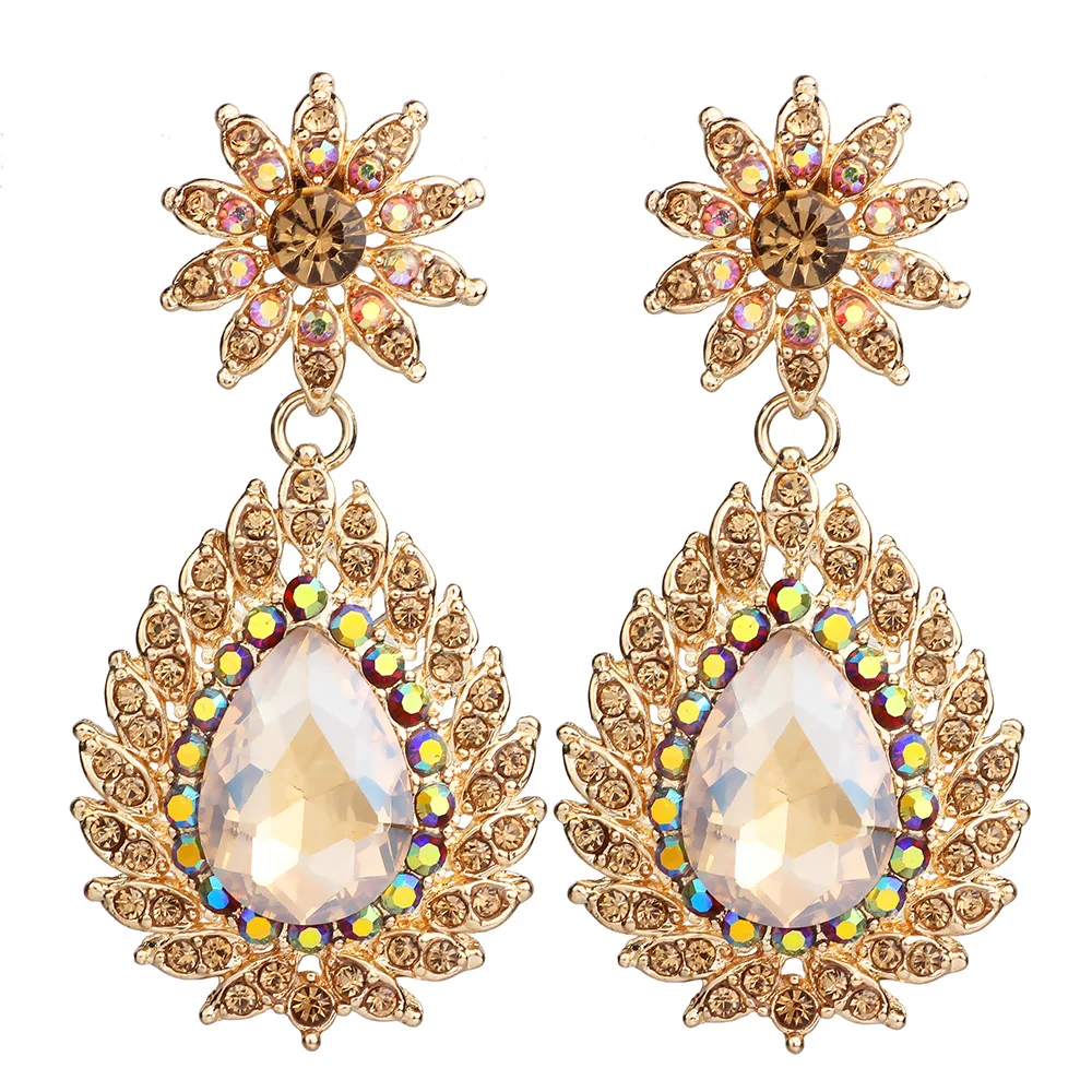 Женские серьги подвески с кристаллами стразы свадебные украшения|crystal rhinestone