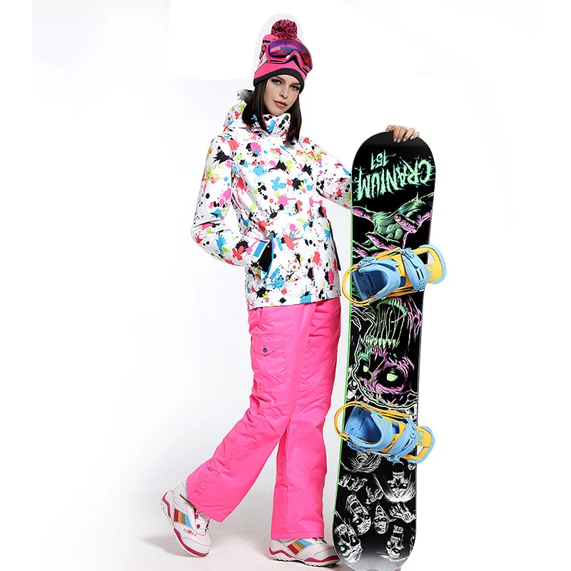 Цветочный дизайн 2109 женские куртки для сноубординга с капюшоном удобные