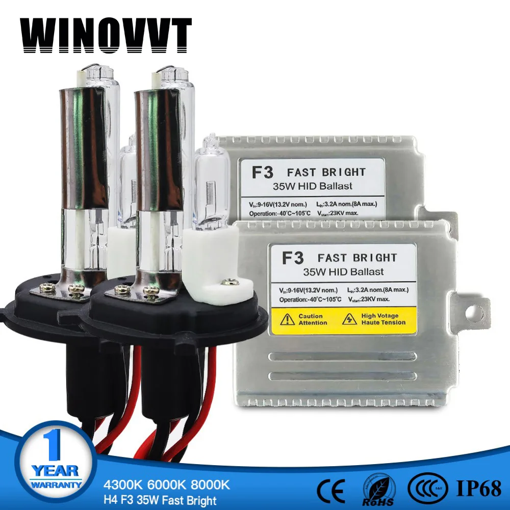 H4 xenon with halogen 12v F3 35w hid kit Fast Bright Ballasts HID lamp Kit | Автомобили и мотоциклы