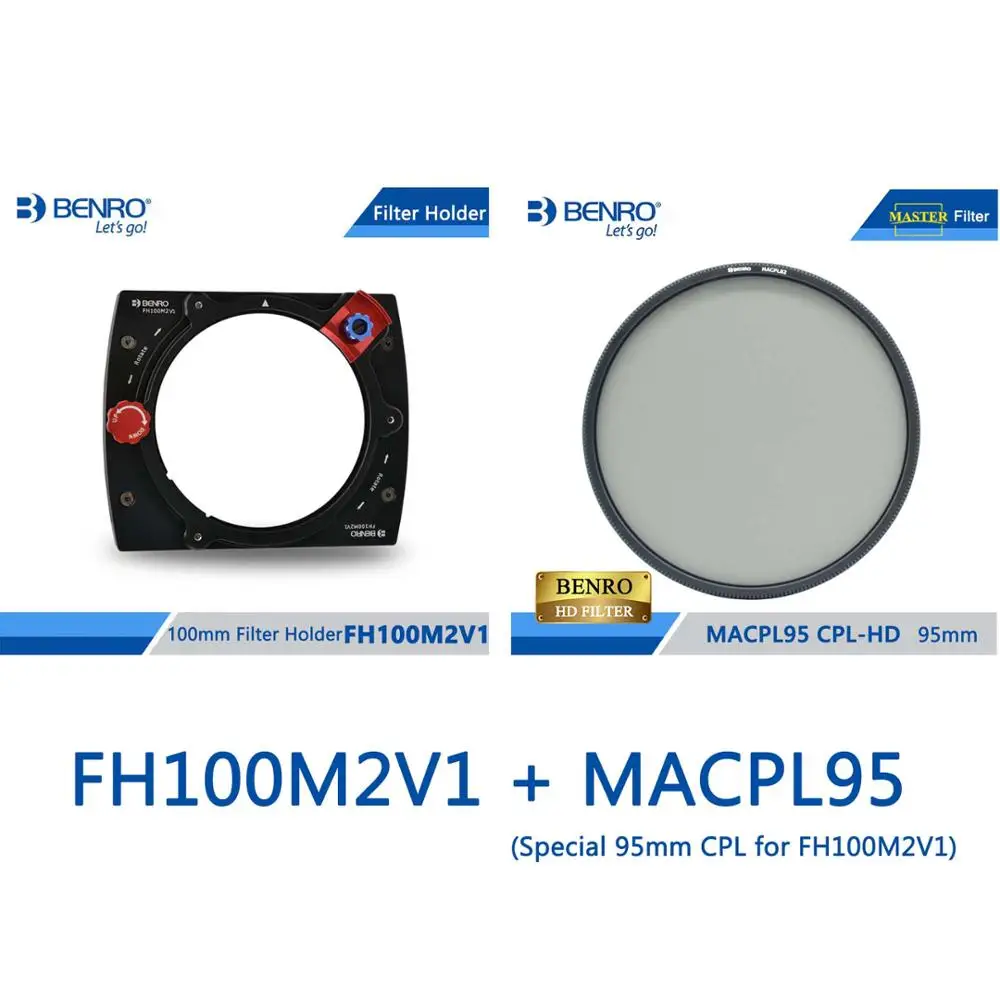 FH100M2V1 MACPL95 Benro FH100 100 мм квадратная система фильтра ND/GND/CPL поддержка фильтра квадратный Круговой Фильтр DHL - Цвет: FH100M2V1 MACPL95
