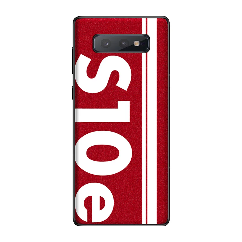 S10e-Red Для samsung S10 чехол, оригинальная Спортивная уличная культура, кожа, мягкий край, защитный чехол для samsung Galaxy S10 Plus S10e S10 5G чехол - Цвет: S10e-Red