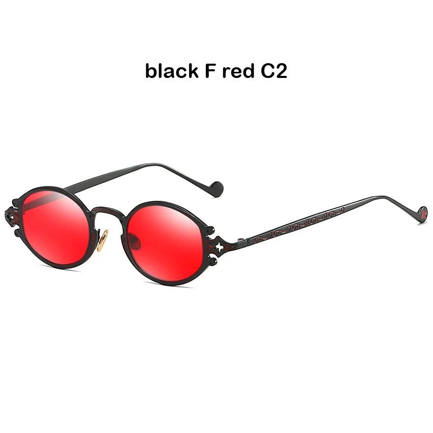 C2 black F red Винтажные классические солнцезащитные очки BANSTONE в готическом стиле стимпанк, в стиле рок, панк, хип-хоп, брендовые дизайнерские солнцезащитные очки Oculos De Sol - Цвет линз: C2 black F red