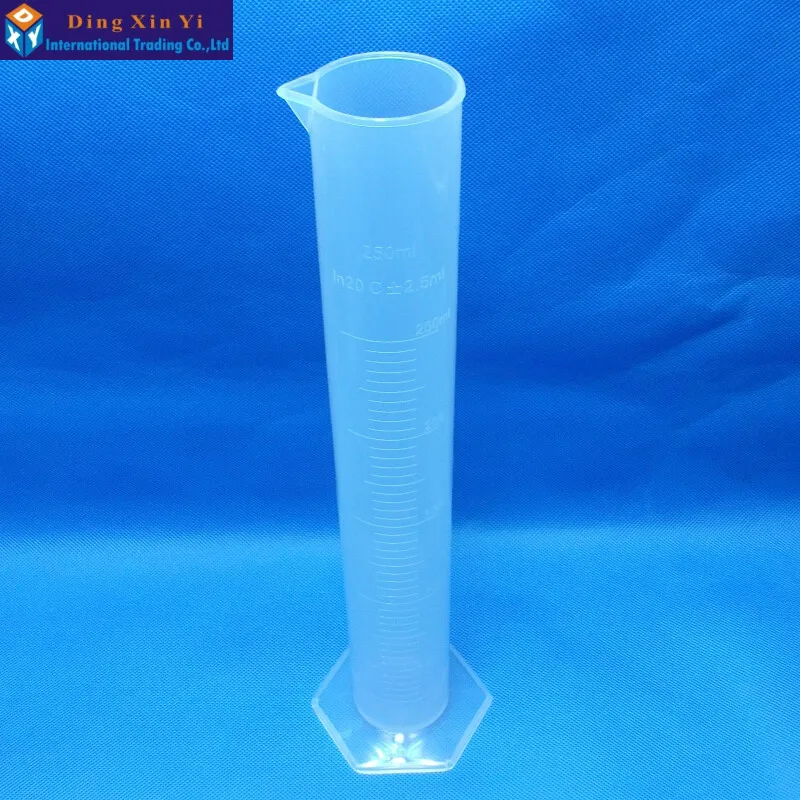 Hot Sale 250ML Plastic Measuring Cylinder Graduated for Laboratory Test |