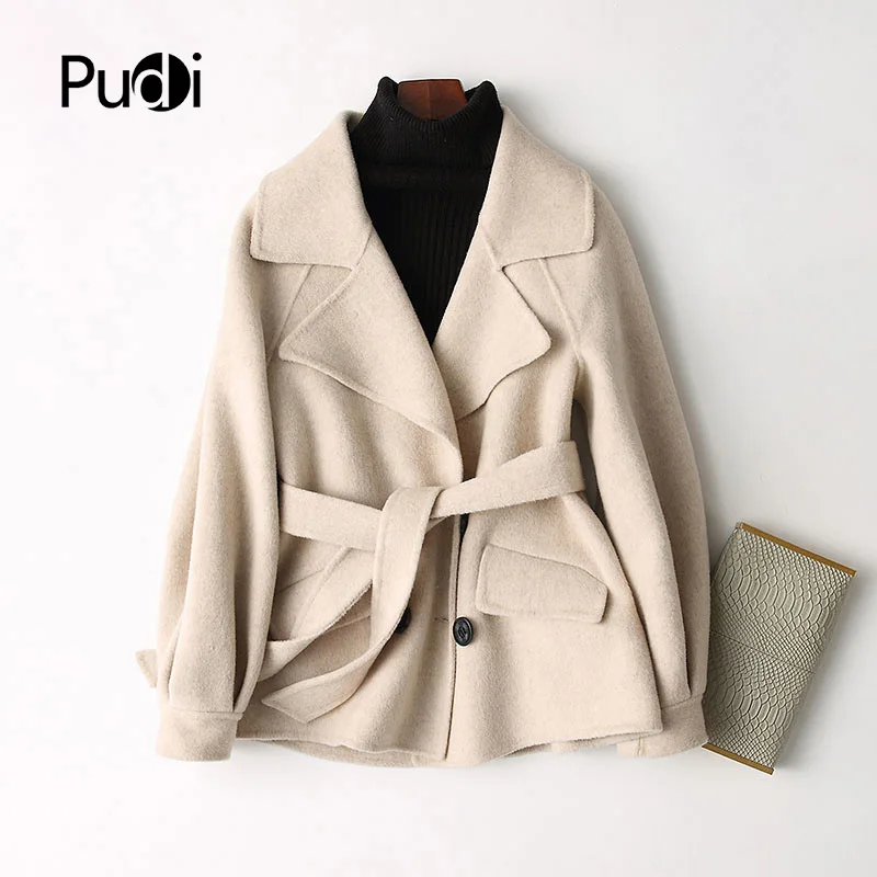 PUDI A37156 Настоящее шерстяное пальто, куртка, пальто, Женское зимнее теплое пальто,, Осеннее зимнее пальто