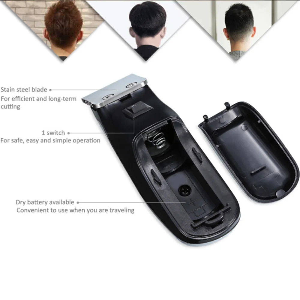 Электрический мини триммер для волос машинка стрижки бороды и лица