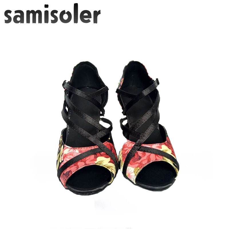 Новинка, блестящие тканевые туфли Samisoler золотистого/серебристого цвета для бальных танцев, женская обувь для соревнований по Латиноамерика... от AliExpress RU&CIS NEW