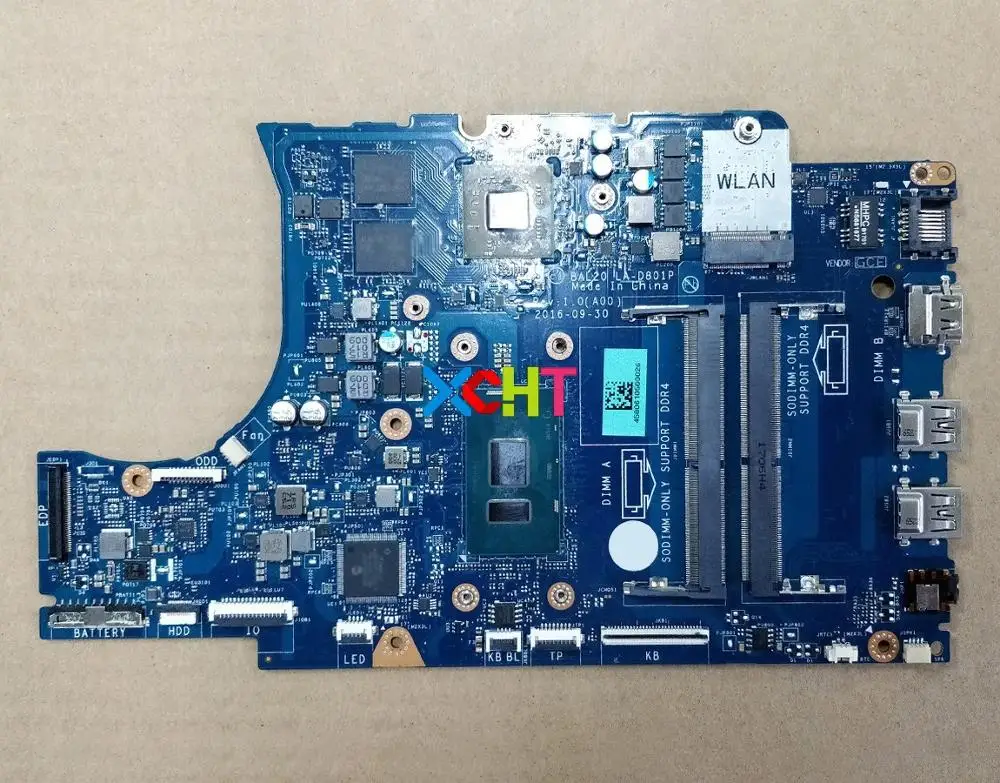 CN-02PVGT 0J2PVGT 2 pvgt w 216-0889018 GPU i5-7200U Процессор BAL20 LA-D801P для Dell Inspiron 5567 5767 Материнская плата Рабочая