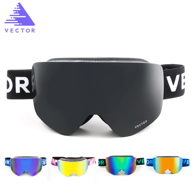 Очки Лыжные с двойными линзами UV400 для мужчин и женщин незапотевающие большие