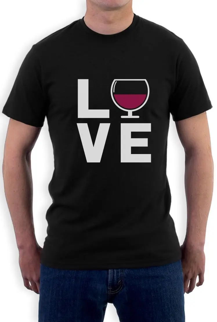 Я Люблю Вино Пьет Идея Подарка-Бокал Вина Футболка Новинка Подарка | Мужская