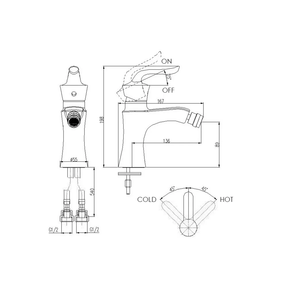 JOMOO Смеситель для биде высокое качество керамический картридж крад бина Хром