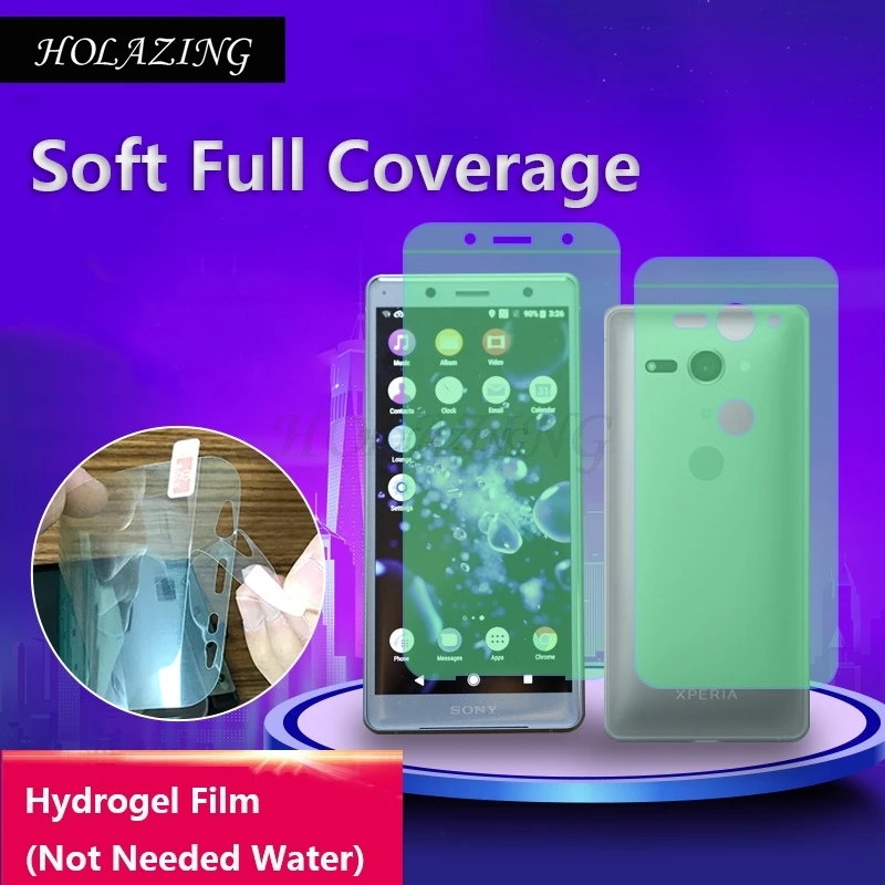 Мягкий HD Анти Царапины палец 4D полный корпус Защита экрана для Sony Xperia XZ2