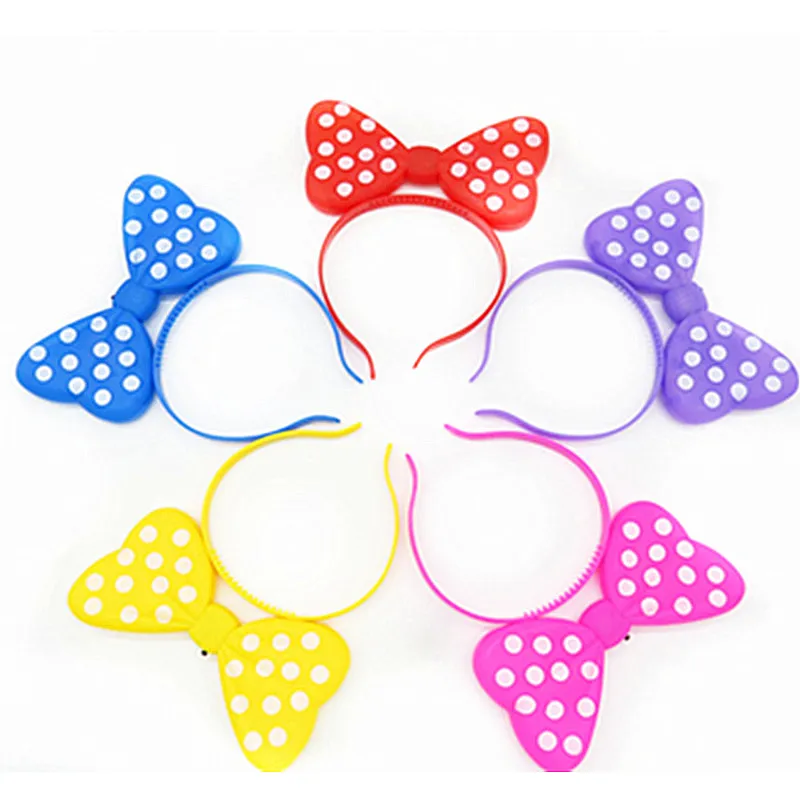 Мигающие светящиеся светодиодные повязка на голову с бантом светильник для