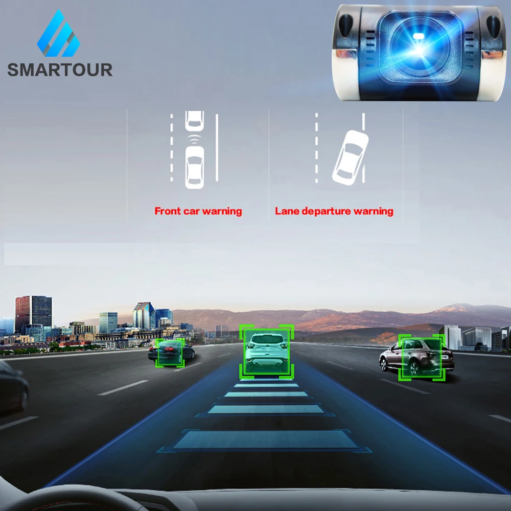 Smartour, английская/Русская версия, умный Автомобильный видеорегистратор, видеорегистратор, беспроводная, 1080 P, ночная версия, автомобильная камера, регистратор вождения, ADAS