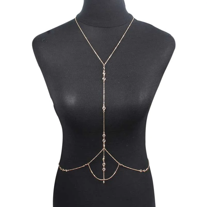 Женская цепочка на талию золотая стразы в стиле бохо|chain necklace|necklaces for womennecklace gold |