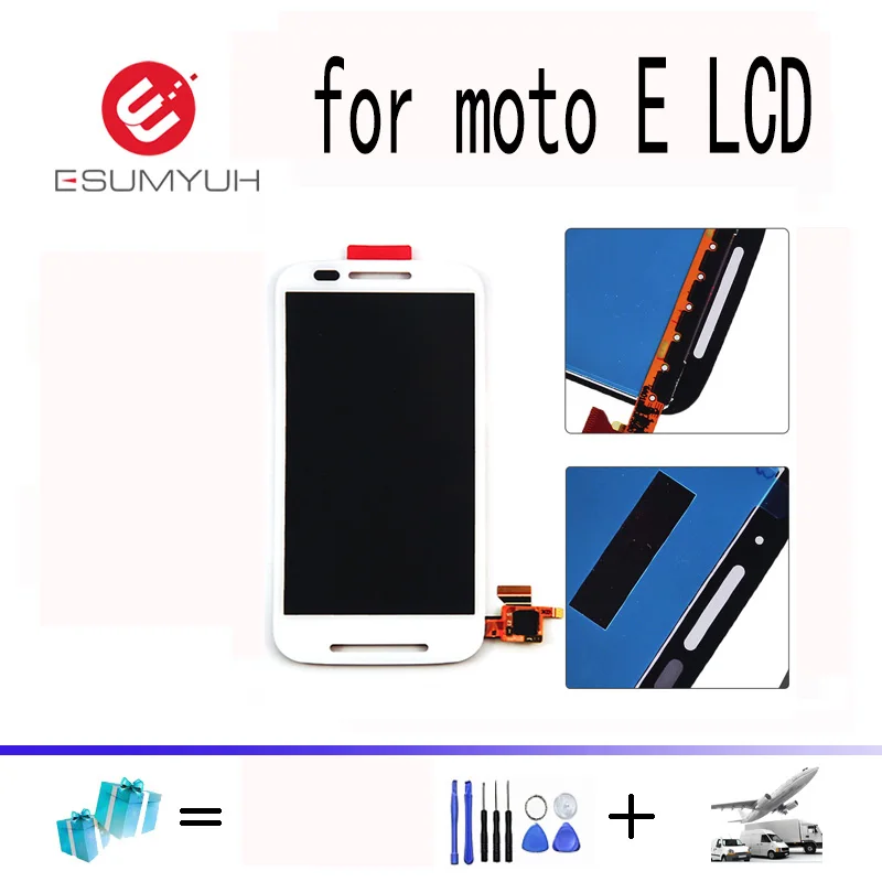 Черный и белый ЖК-дисплей для Motorola MOTO E XT1021 XT1022 XT1025 сенсорный экран + дигитайзер в