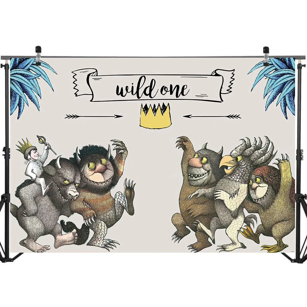 Виниловый фон для фотосъемки первого дня рождения с изображением необack Wild One|Фон