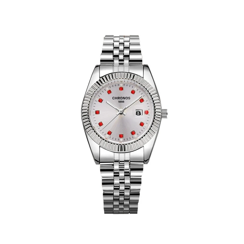 Пара часов мужские часы CHRONOS лучший бренд класса люкс кварцевые часы женские часы женская одежда наручные часы модные повседневные часы для влюбленных - Цвет: CH2909