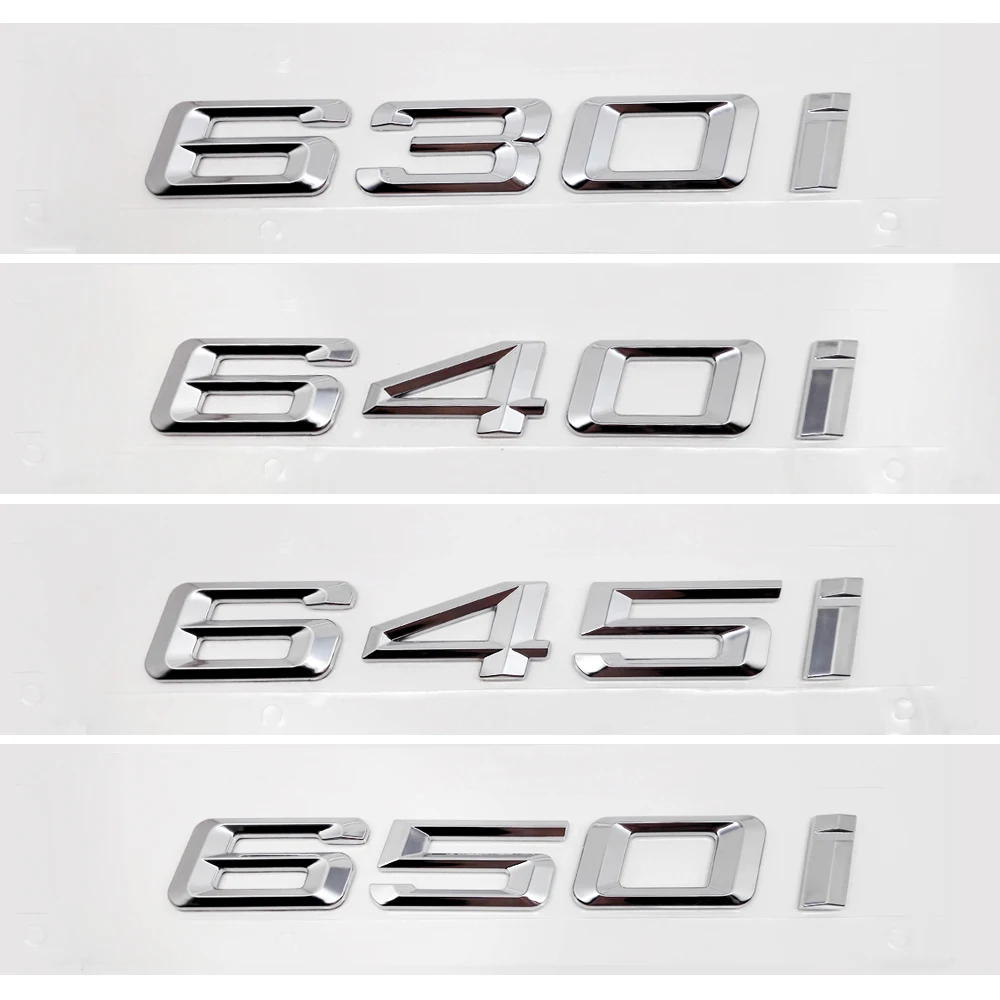 

Metal Plastic for BMW 6 Series Sticker for BMW 630i 640i 645i 650i X6 M6 E60 E36 3D Automobiles Tail Rear Emblem Decal Badge