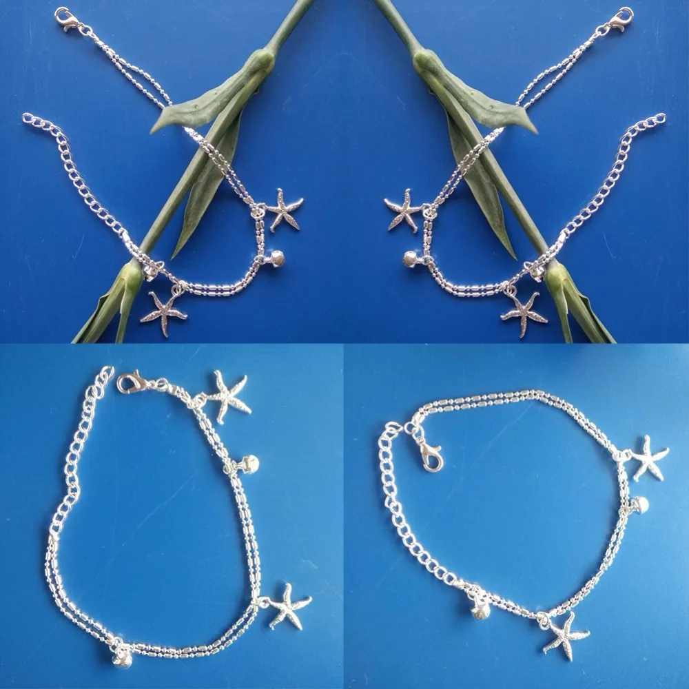 New Design Simple Fashion Style Sliver Starfish Alloy bell Sexy Body Jewelry Women Ankle Accessories | Украшения и аксессуары