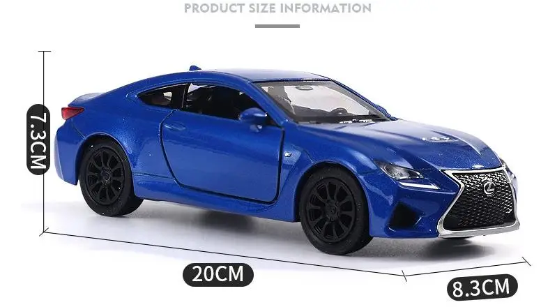 Высокая симуляция суперкар, 1:36 Масштаб сплава вытянуть назад RC F СуперКары, коллекция металлические модельные игрушки