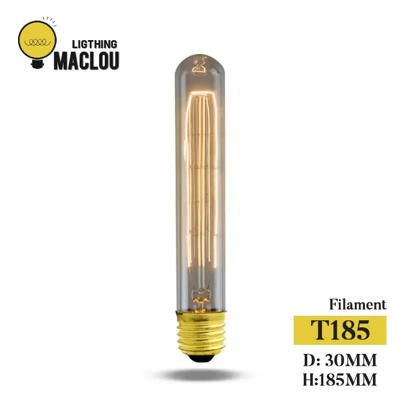 Лампа Эдисона E27 T300 Ampoule винтажная лампа накаливания домашняя декоративная
