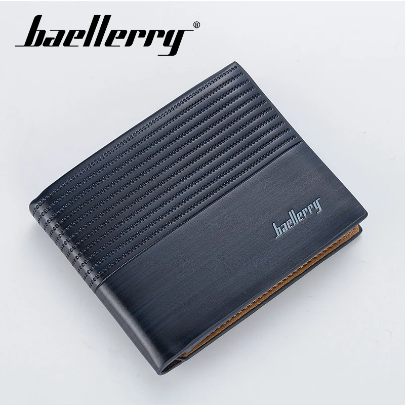 Короткий кошелек Baellerry для мужчин бумажник из искусственной кожи с лицевой