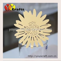 laser cutting popular sunflower place card frame for party and wedding