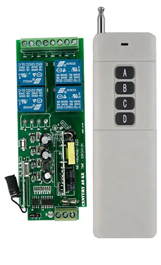 Беспроводной пульт дистанционного управления AC 85-250 В 110 220 4 канала RF релейный