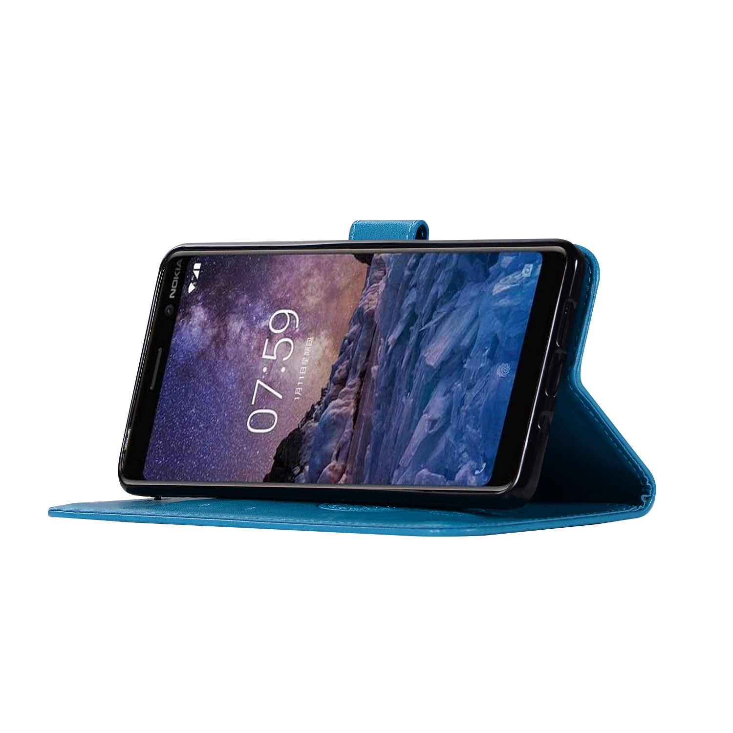 Флип кейс для Nokia 7 Plus TD LTE APAC чехол кожаный телефона Магнитный кошелек силиконовые