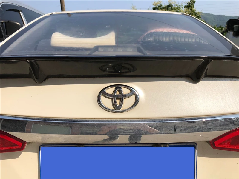 Использовать для Toyota corolla спойлер 15 16 17 18 год Левин Глянцевая углеродное волокно/FRP заднее крыло R стиль аксессуары