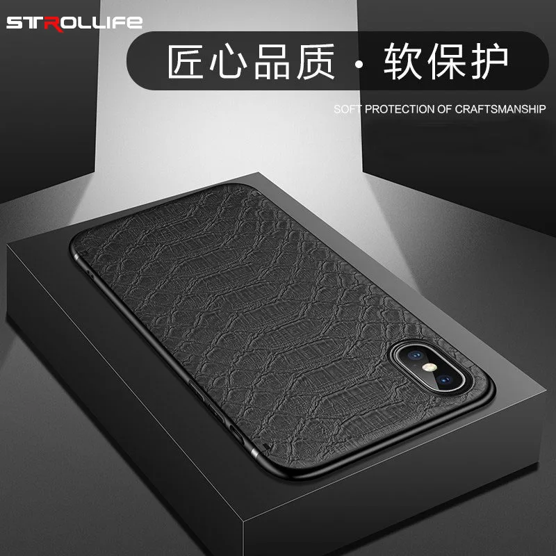 Stelllife мягкий чехол для телефона из ТПУ с текстурой крокодила iPhone XR X XS Max бизнес