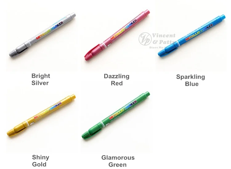 5 шт. металлик Цвет ручкой отметки для компакт-дисков стеклокерамика