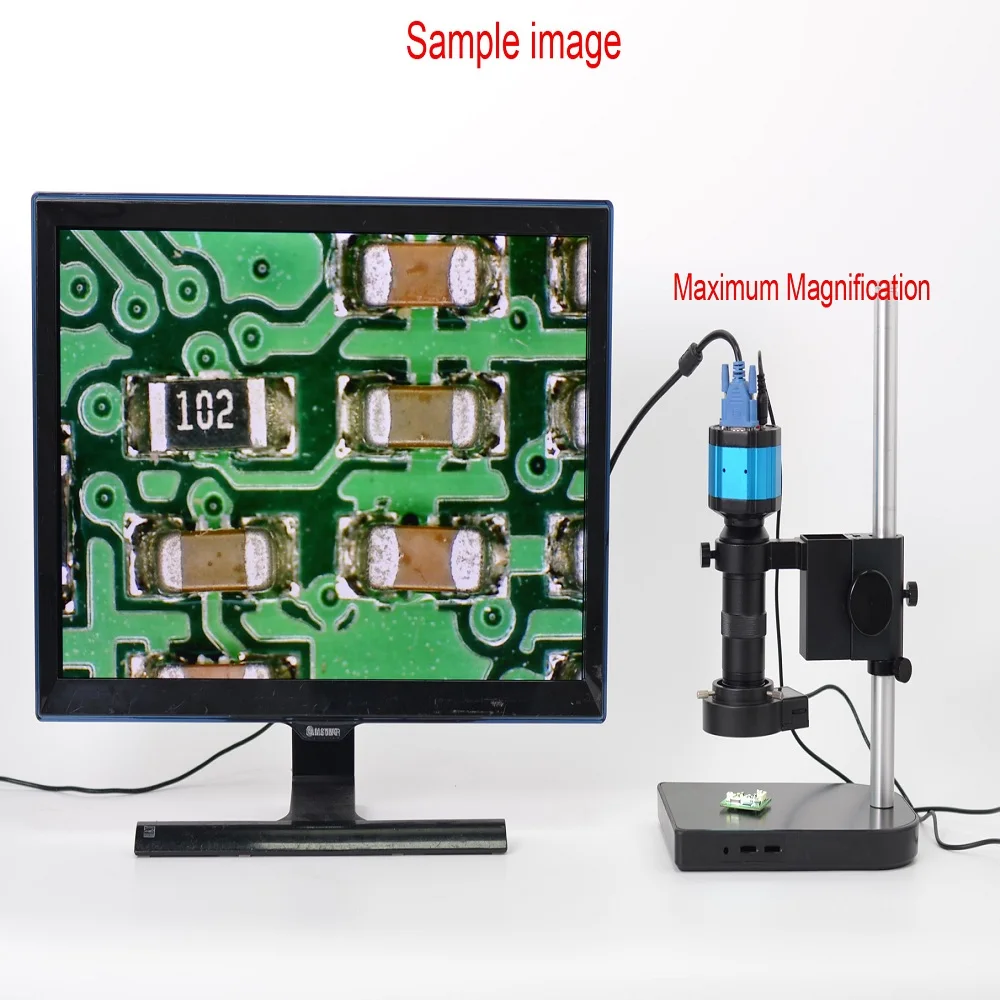 2.0MP VGA 100X HD цифровой микроскоп промышленности Камера Лупа AV TV видео Выход малая