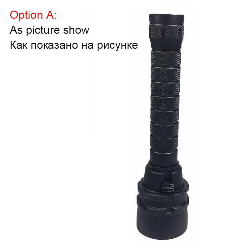 Option A Светодиодный фонарь для дайвинга 5* T6 L2 фонарь для дайвинга 200 м подводный водонепроницаемый тактический профессиональный фонарь для дайвинга лампа - Испускаемый цвет: Option A