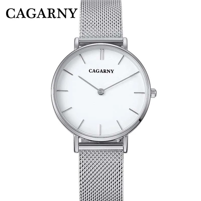 Женские брендовые Роскошные модные часы ультра тонкие из розового золота и стали