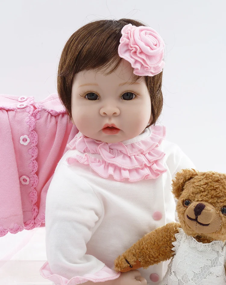 

Bebes reborn doll 55cm Baby girl Dolls soft Silicone Boneca Reborn Brinquedos Bonecas children's day gifts toys juguetes