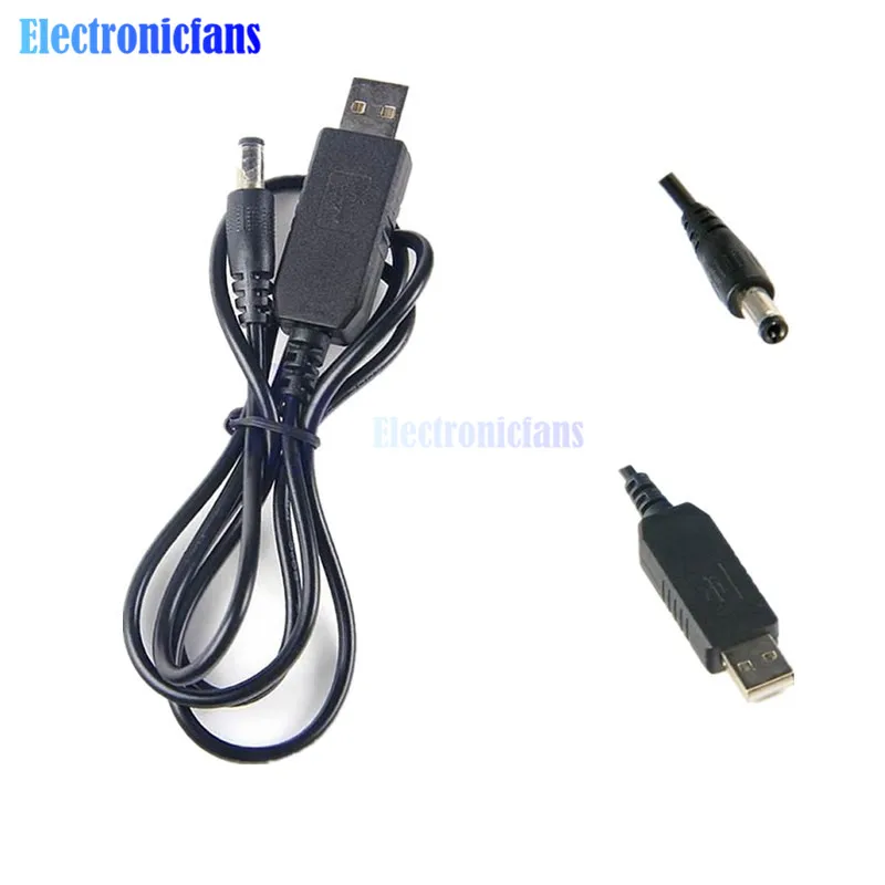 DC-DC USB 5 в 9 В DC Разъем 5,5 мм x 2,1 мм Повышающий Модуль питания кабель-конвертер
