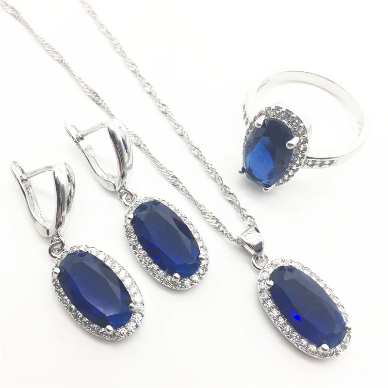 Комплект из колье и серёг серебра 925 пробы с фианитом|jewelry sets for women|silver jewelry setsterling