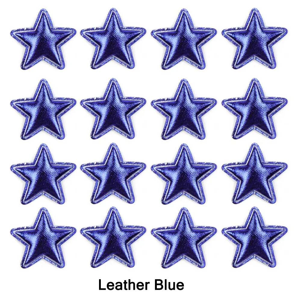 leather 3 Бантики кожаные блестящие патчи Блестящие Блестки аксессуары в виде звезд самодельные банты для волос тканевый мешок материал твердая заплатка для одежды 5 шт - Цвет: leather 3
