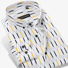 Мужская хлопковая рубашка в клетку, Повседневная приталенная рубашка с контрастными ромбами, длинными рукавами, модель M495, 2017